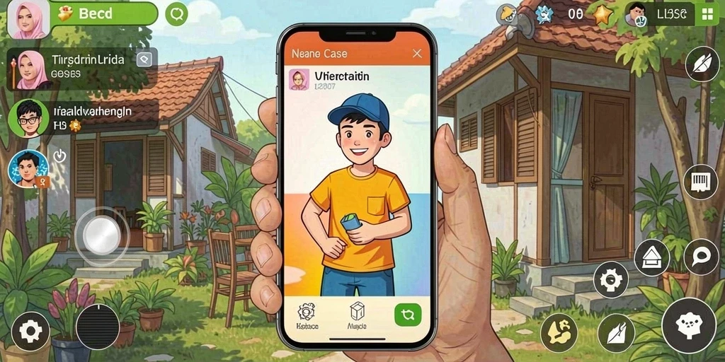 Pemandangan level yang indah dan penuh warna.