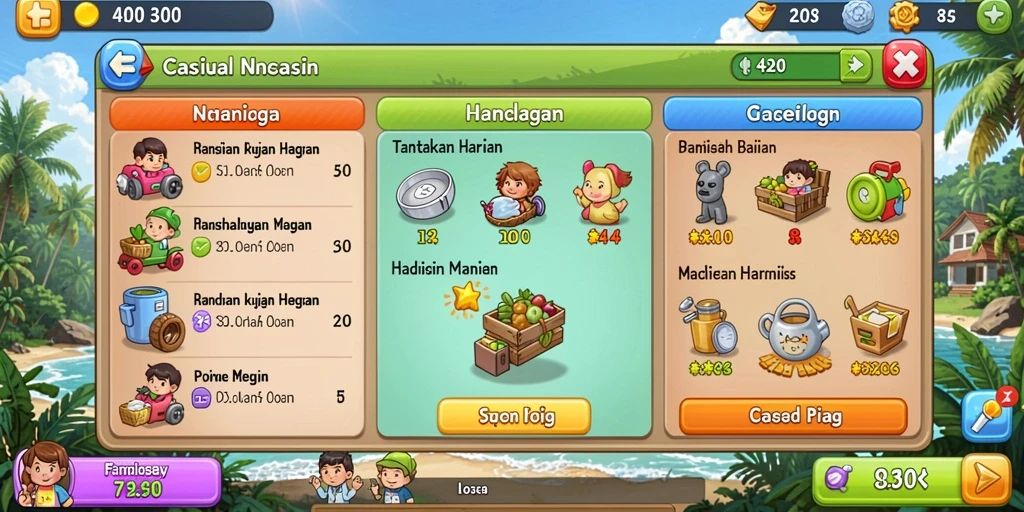 Tantangan yang seru untuk dihadapi setiap level.
