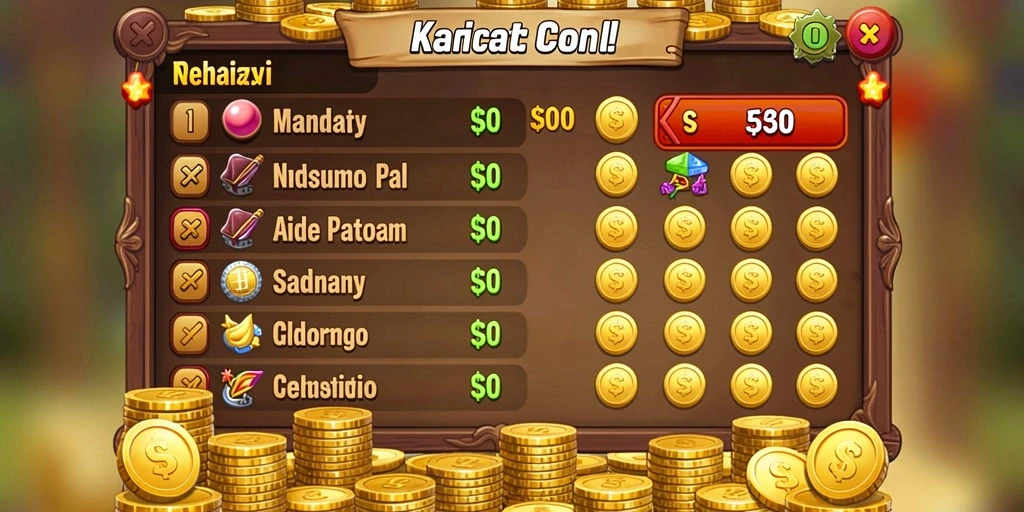 Berbagai karakter dan item menarik untuk dipilih.